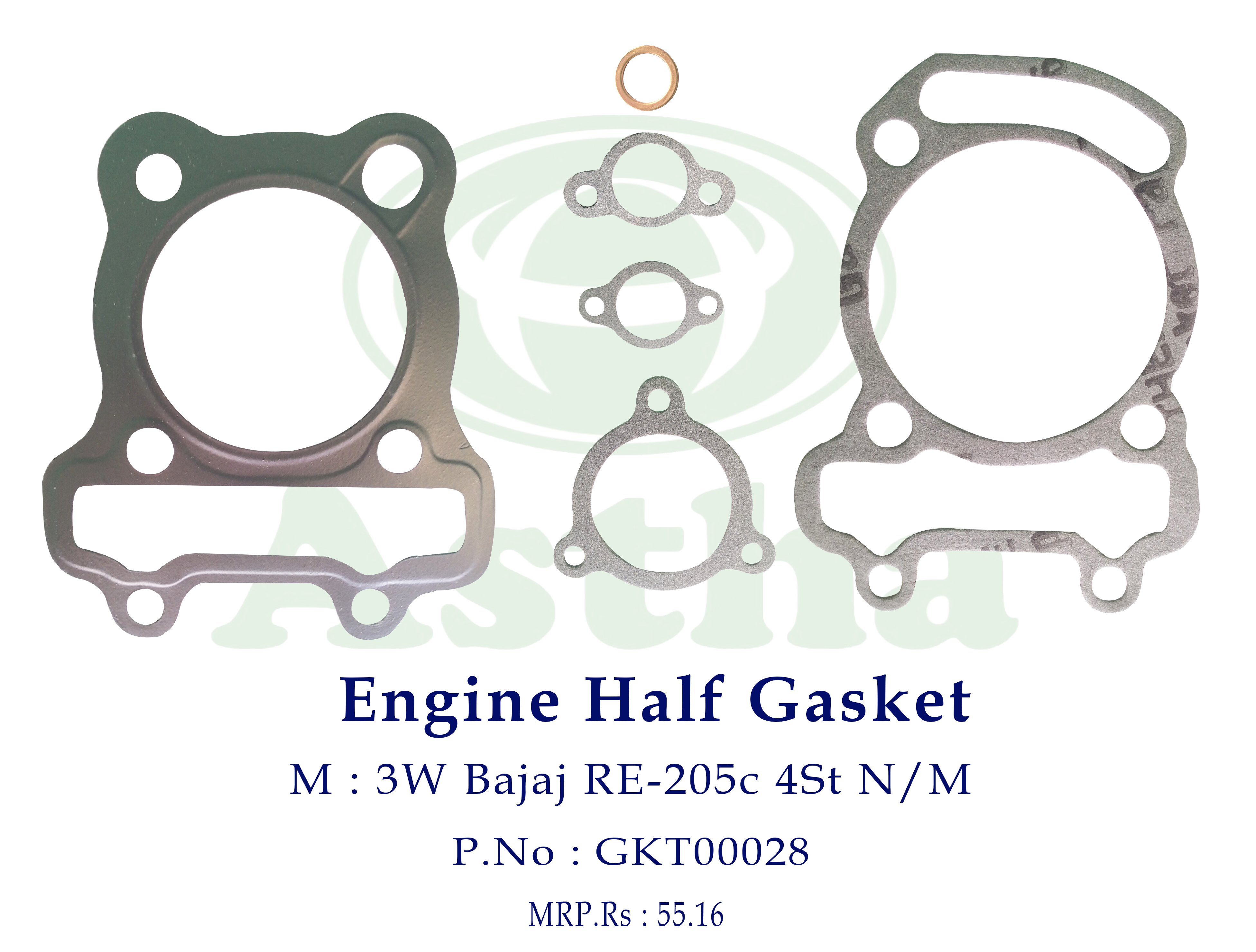 Gasket Engine Half Set 3W Bajaj RE-205cc 4St